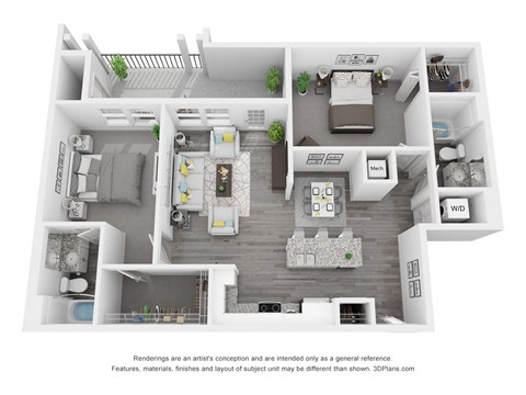 a 1 bedroom floor plan  950 sq ft